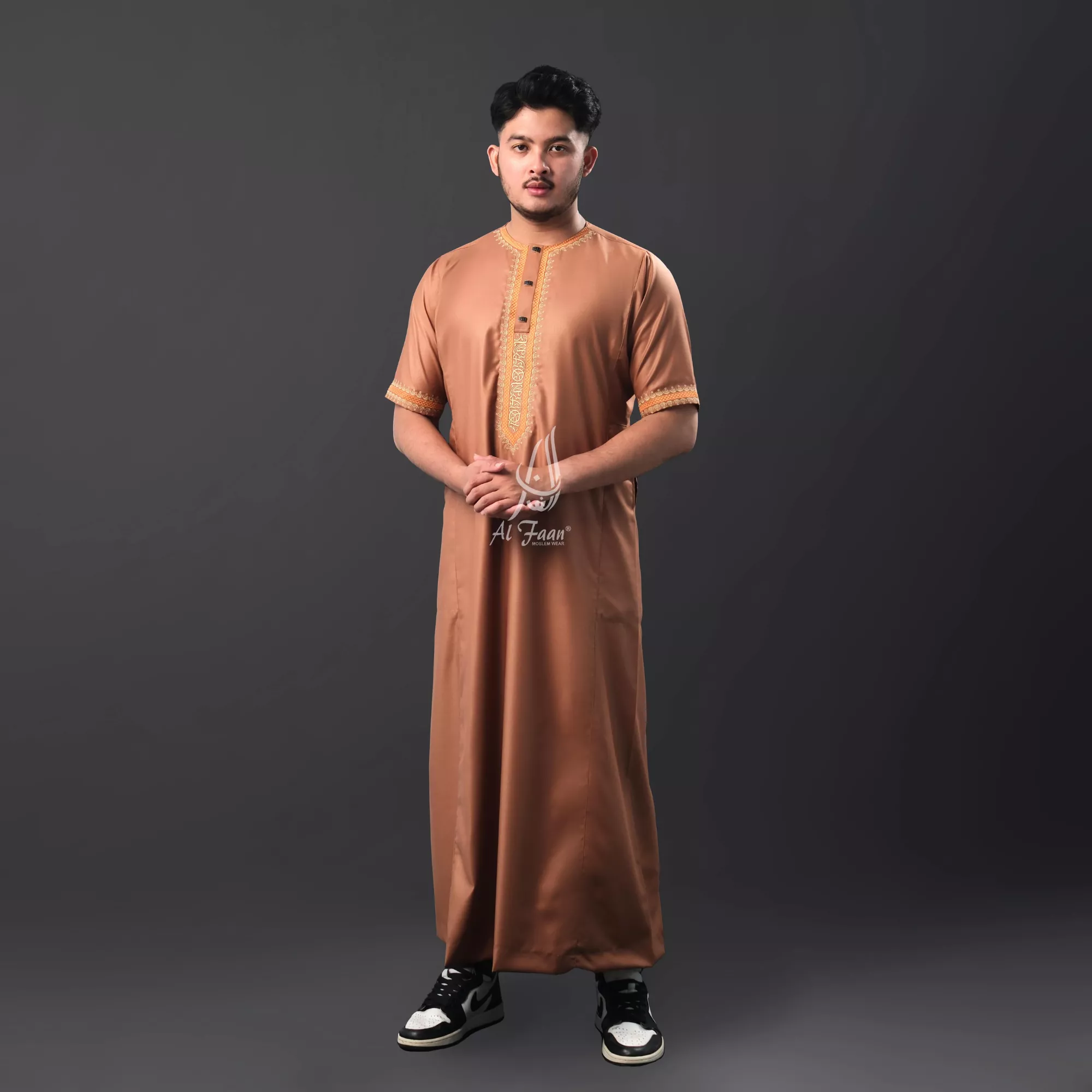 milo alfaan gamis pria jubah pria muslim modern lebaran