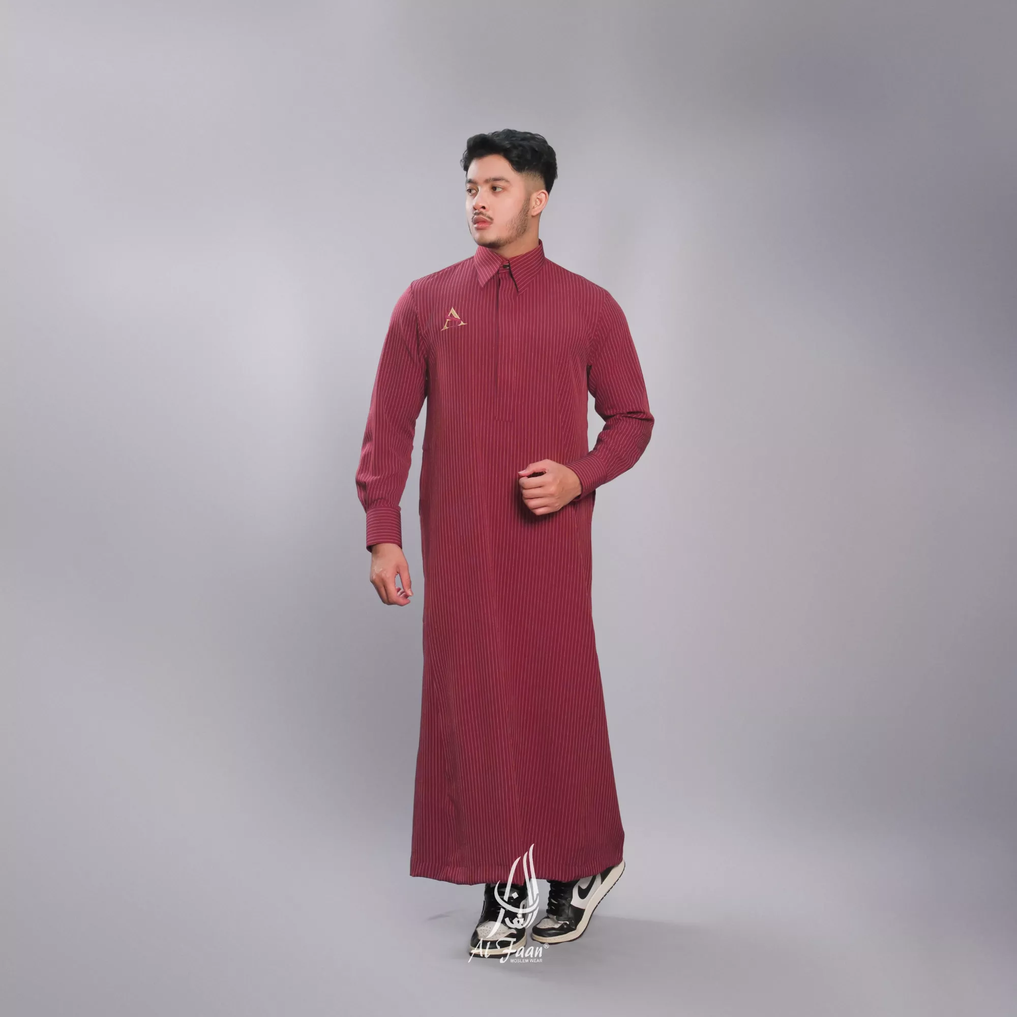 rekomendasi gamis pria muslim bagus warna maroon-6a526902119c6